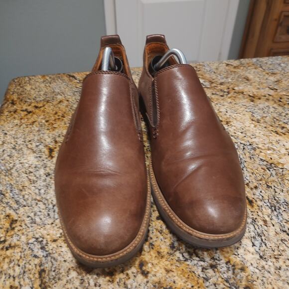 Tommy Bahama Shoes Mens Size 11.5 Brown Leather Slip On Eaton Loafers Comfort - Picture 9 of 14